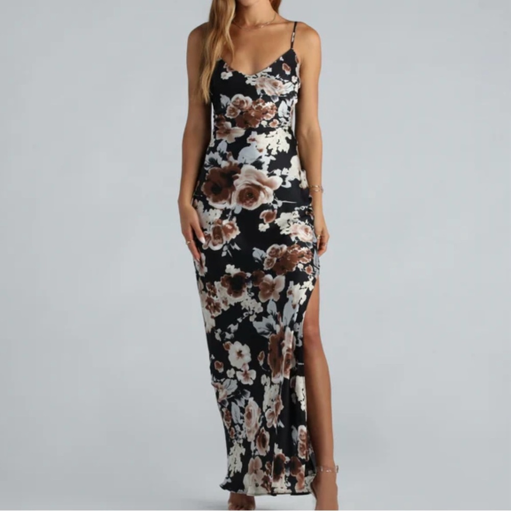 Windsor Black Floral Maxi Dress
